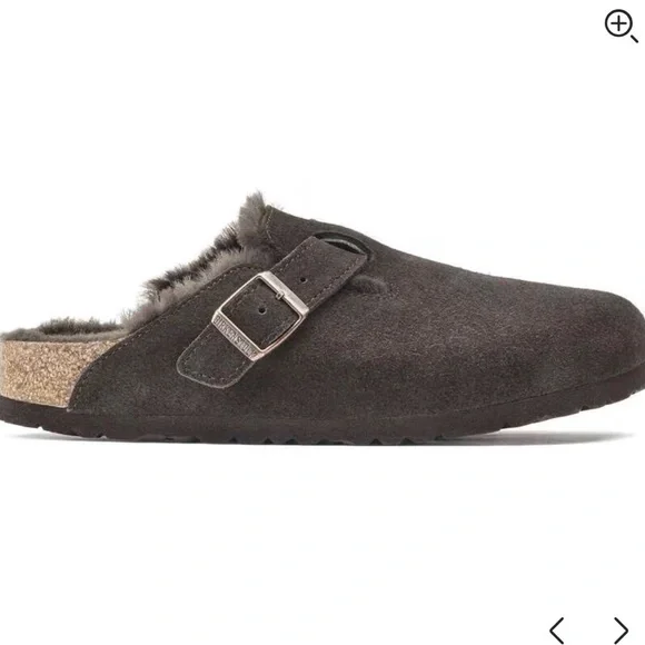 Birkenstock Suede Slip-On Shoes with Buckle - mocha size 40 - Picture 3 of 11